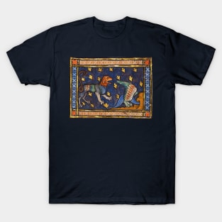 THE LION AND DRAGON Medieval Bestiary T-Shirt